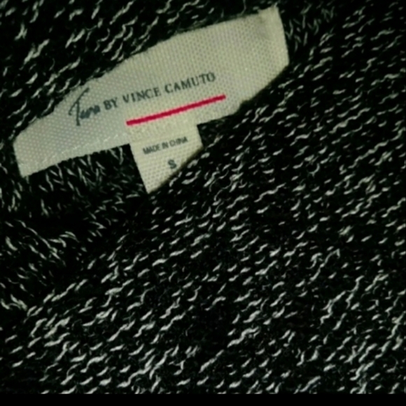 Vince Camuto Knit Cowl Neck Sweater Sleeveless Split Hem Marled Size Small NWT - Picture 12 of 13